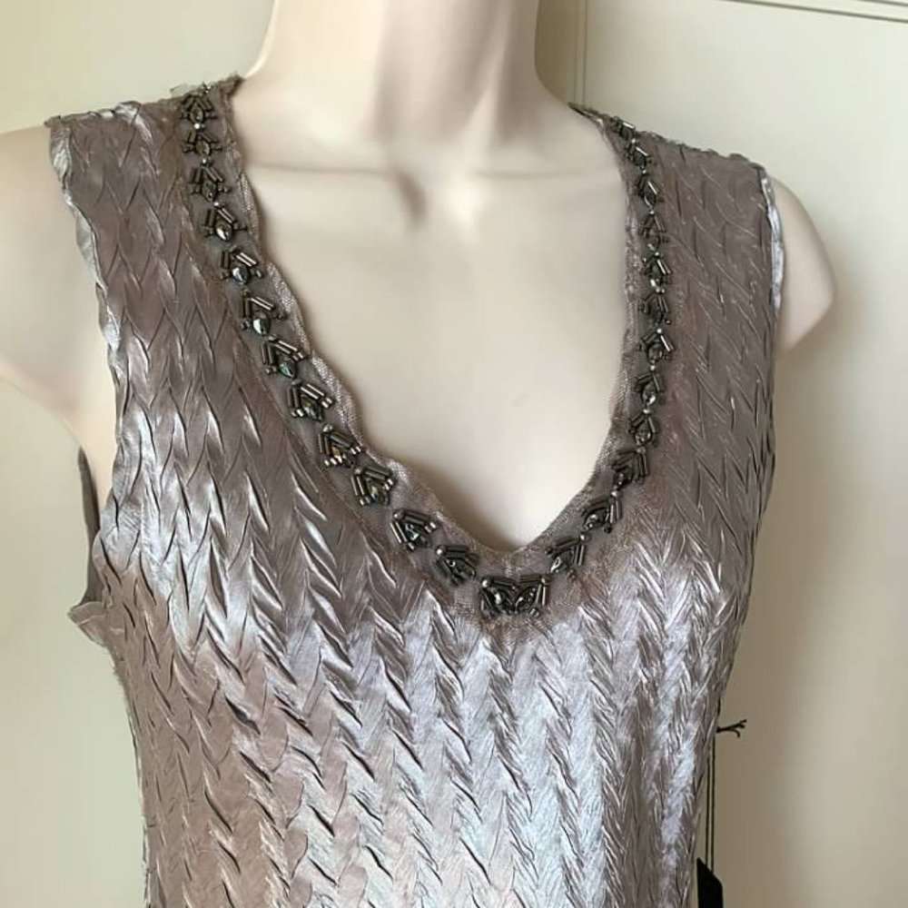 Komarov Charmeuse & Chiffon Sleeveless Dress & Jac - Picture 9 of 9
